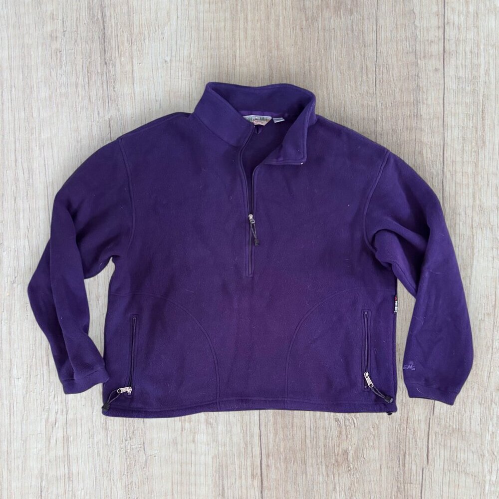 EMS Vintage Polartec Fleece Pullover Purple Men’s XXL 90s Outdoor Hiking Retro